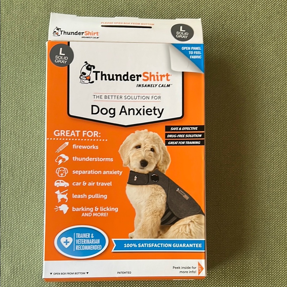 Thundershirt Gray Dog Anxiety Relief Vest